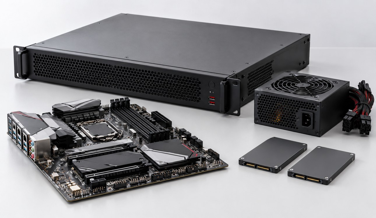 Planning a compact rackmount system: motherboard, power and storage